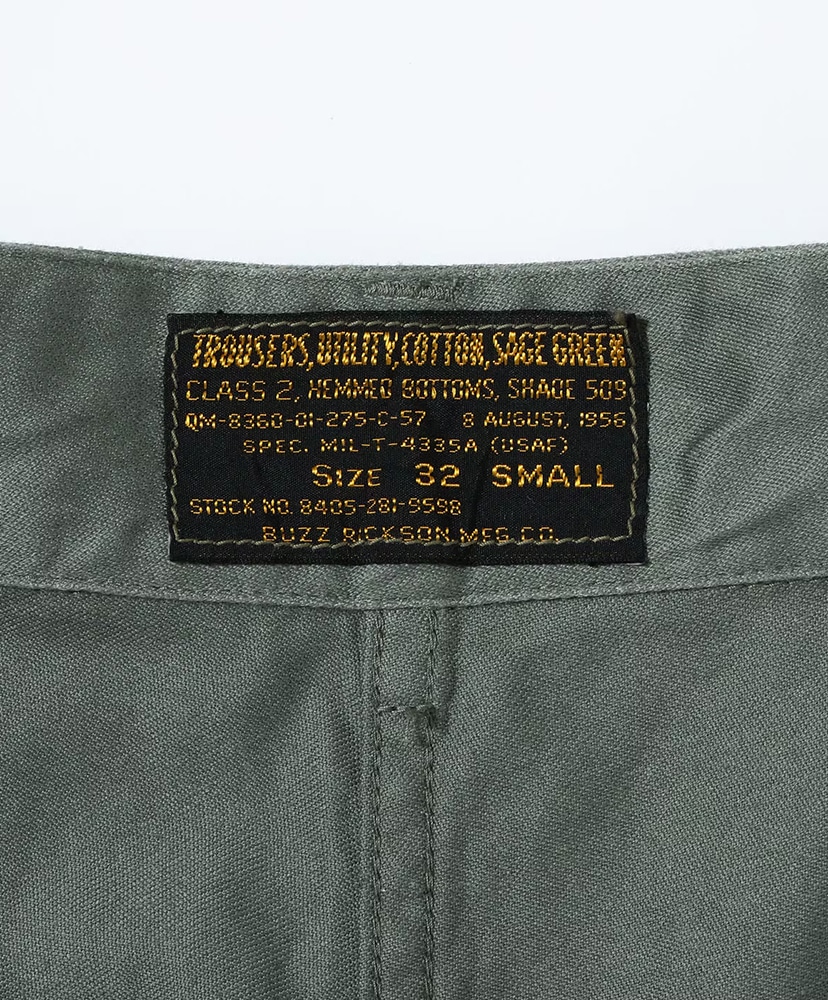 Trousers, Utility, Cotton Sage Green Sage Green/セージグリーン 32(MEN)