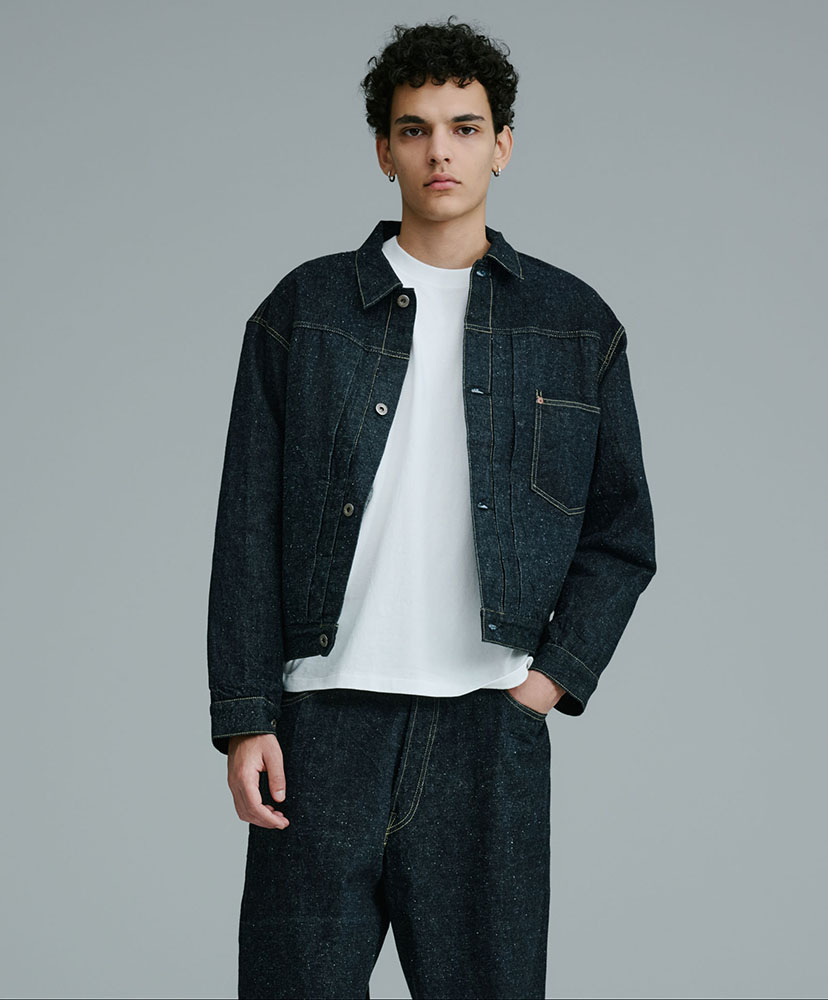 Recycled Waste Suvin Cotton Yarn 11.5oz. Denim Blouse WWⅡ Model N.Navy/N.ネイビー L(MEN)