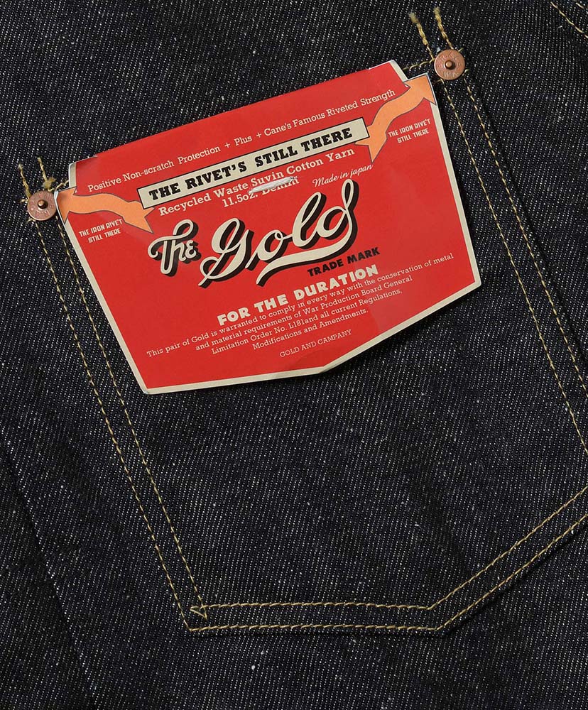 Recycled Waste Suvin Cotton Yarn 11.5oz. Denim Blouse WWⅡ Model N.Navy/N.ネイビー L(MEN)