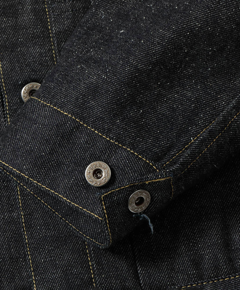 Recycled Waste Suvin Cotton Yarn 11.5oz. Denim Blouse WWⅡ Model N.Navy/N.ネイビー L(MEN)