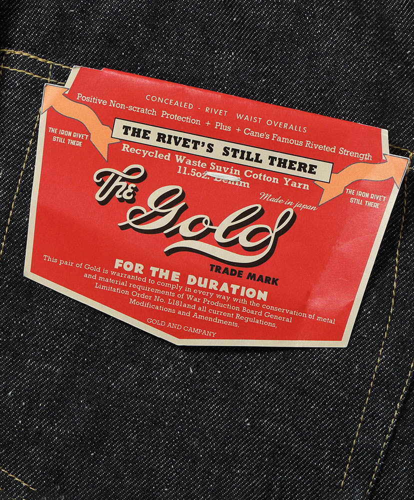 Recycled Waste Suvin Cotton Yarn 11.5oz. Denim 5Pocket Wide Pants WWⅡ Model N.Navy/N.ネイビー L(MEN)