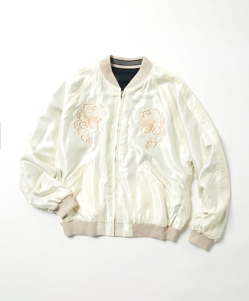Acetate Souvenir Jacket - Dragon White/ホワイト L(MEN)