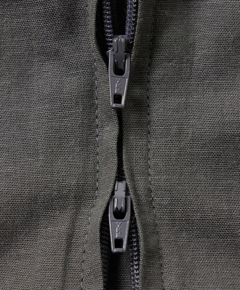Vat Dye Chambray Zip Shirt Gray/グレー M(MEN)