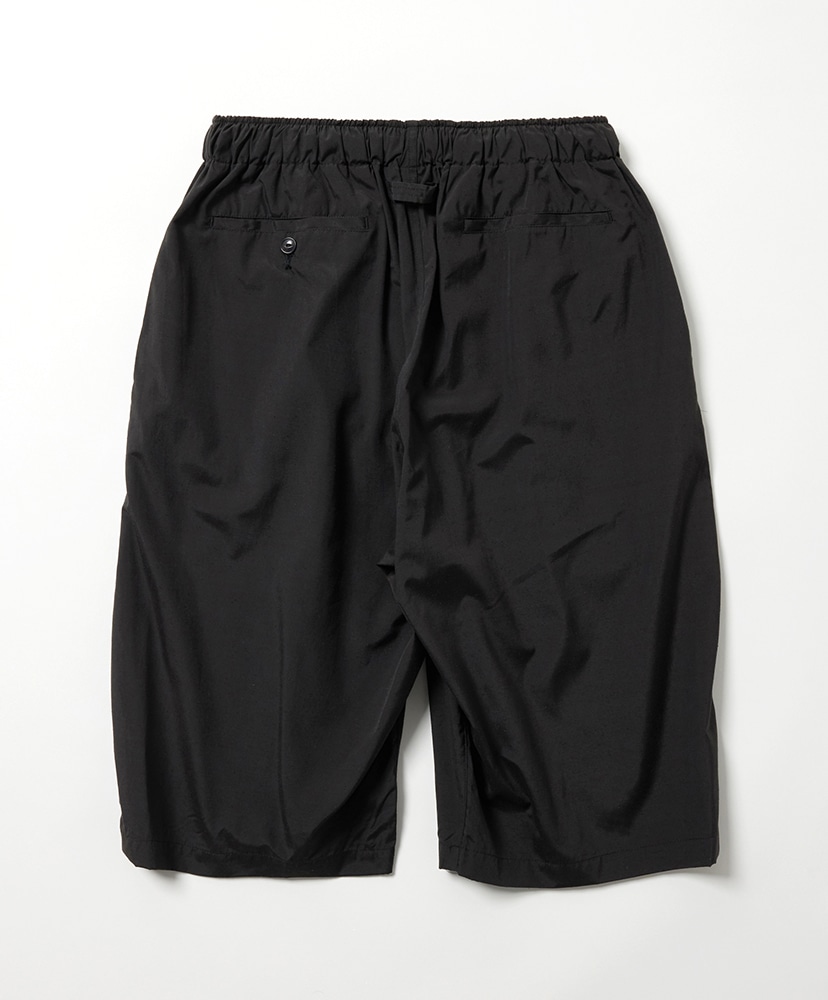 Silk Nep Weather Cloth Easy Wide Shorts A.Black/エーブラック L(MEN)