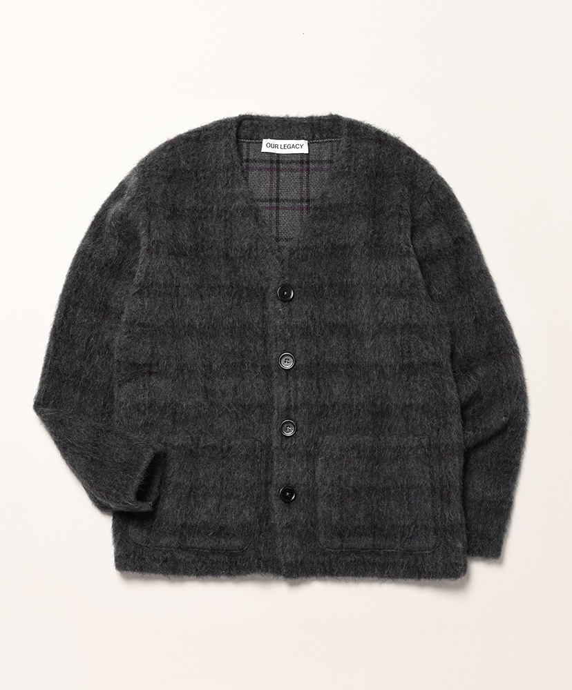 Fuzzed Plum Check Hairy Wool/ファズドプラムチェックヘアリーウール