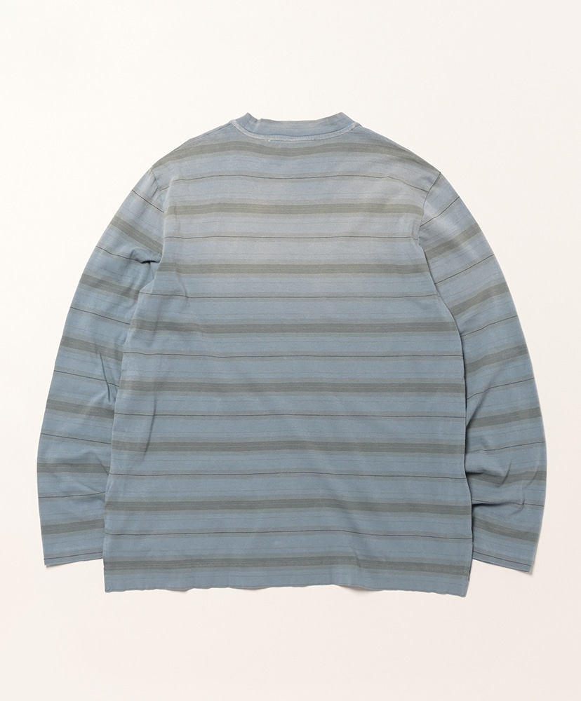 Box Longsleeve - Stripe Spray Fade Ghost/スプレーフェイドゴースト 44(MEN)