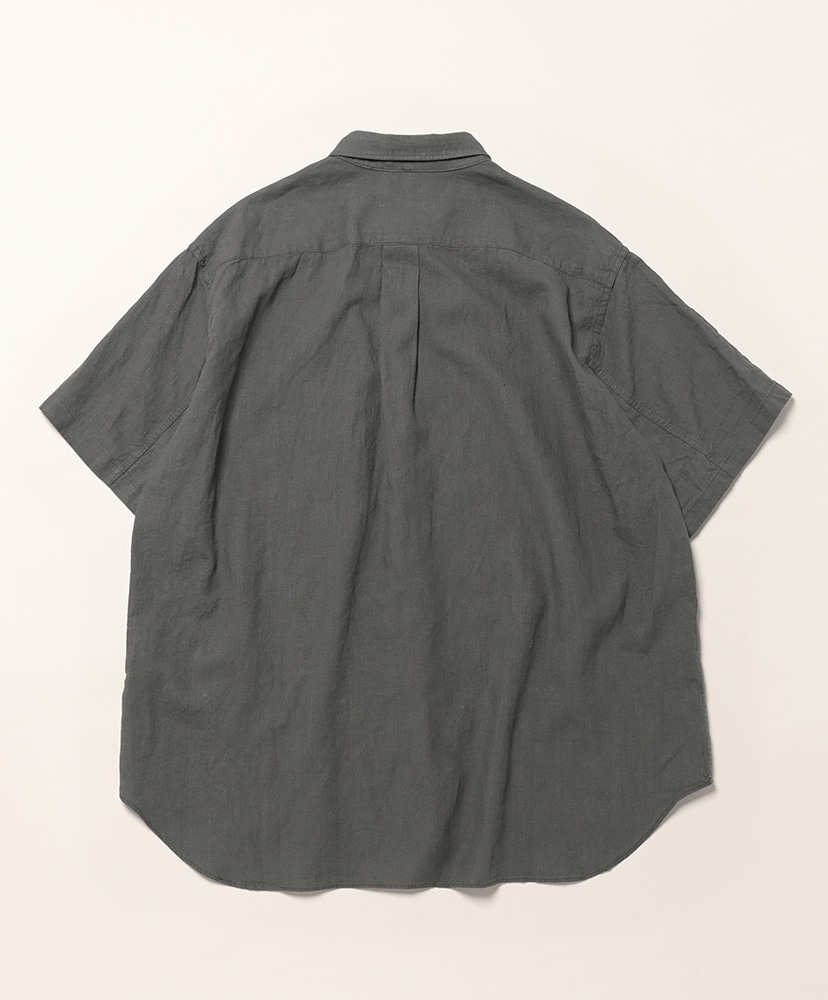 Linen S/S Regular Shirts Dark Khaki/ダークカーキ 2(MEN)
