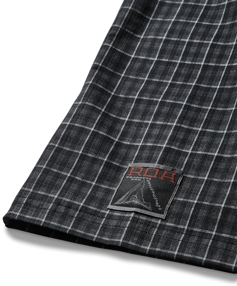 Aair Floweave Printed Check Short Sleeve Shirt Grey/グレー L(MEN)