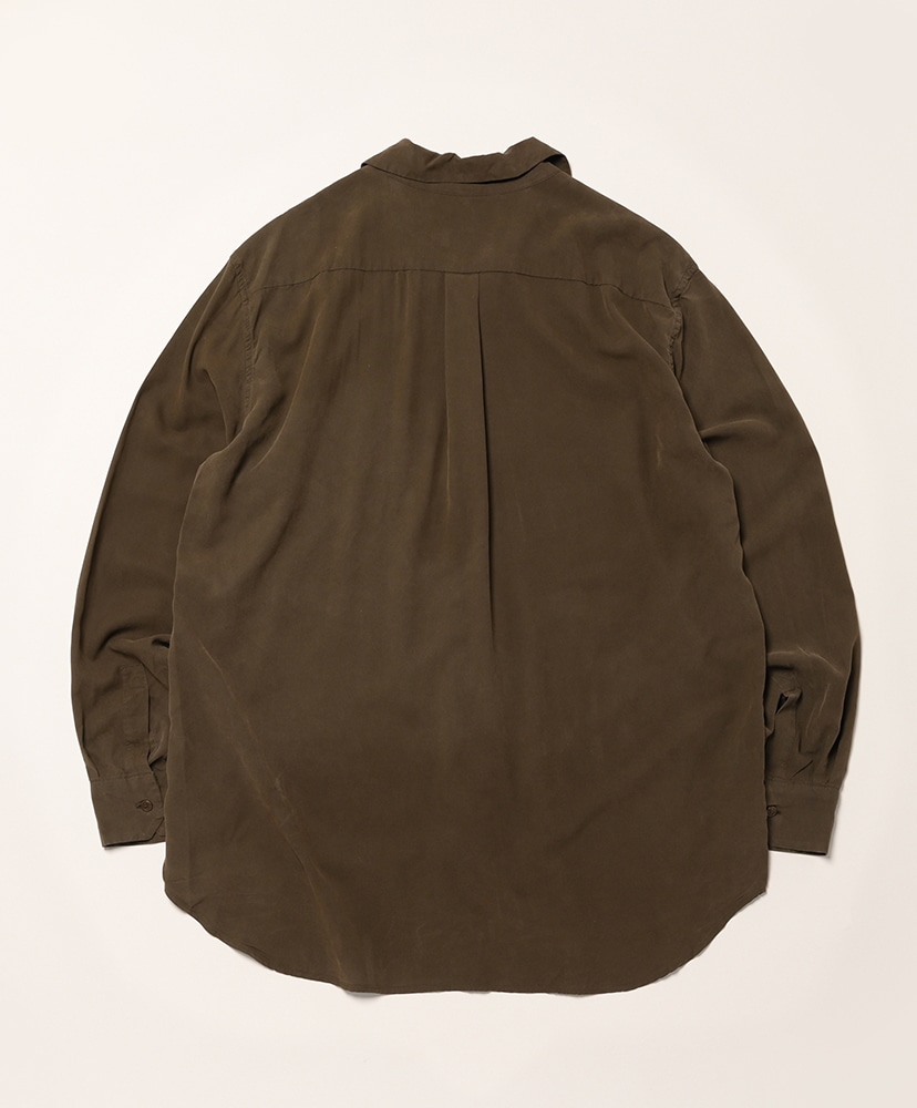 Big Raccourcie Shirt - Spun Silk Brown/ブラウン M(MEN)