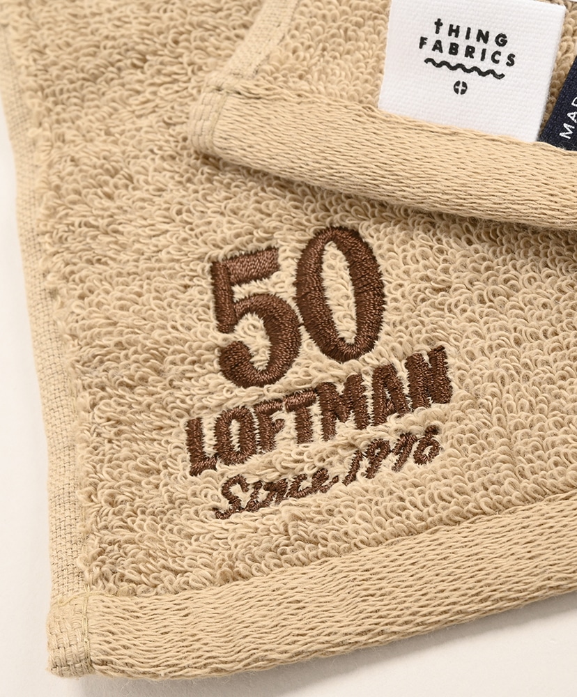 LOFTMAN別注 50th TIP TOP 365 Face Towel Khaki Beige/カーキベージュ F