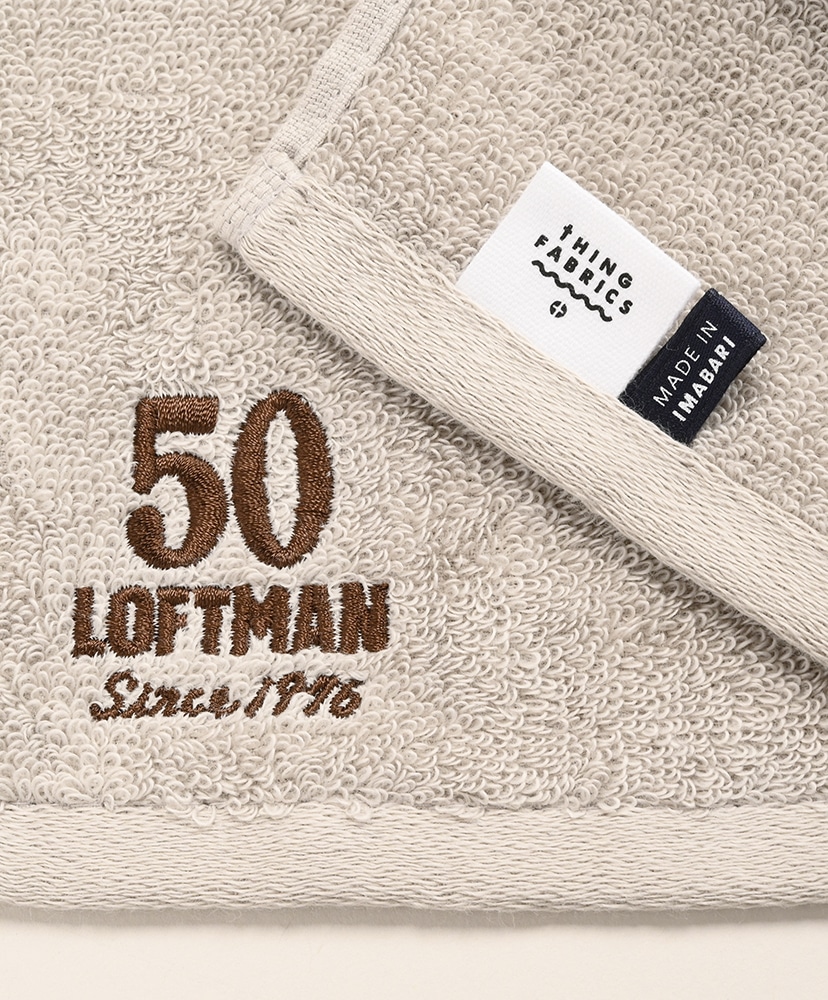 LOFTMAN別注 50th TIP TOP 365 Face Towel Light Grey/ライトグレー F