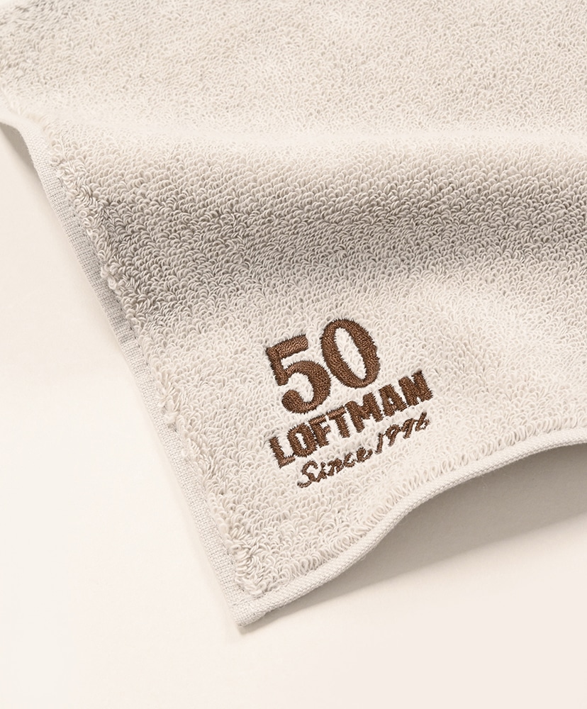 LOFTMAN別注 50th TIP TOP 365 Hand Towel Light Grey/ライトグレー F