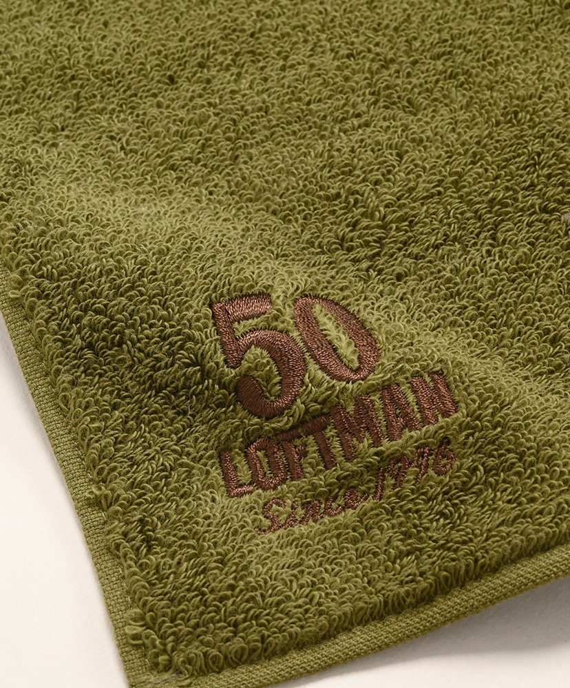 LOFTMAN別注 50th TIP TOP 365 Hand Towel Olive Green/オリーブグリーン F