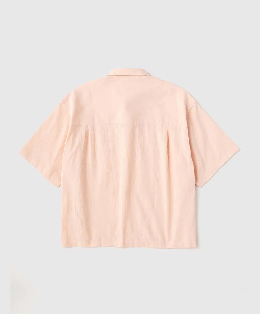 Towel Cloth Short Length Shirt (FRESCA Broad for Towel loom) Pink/ピンク 0(MEN)