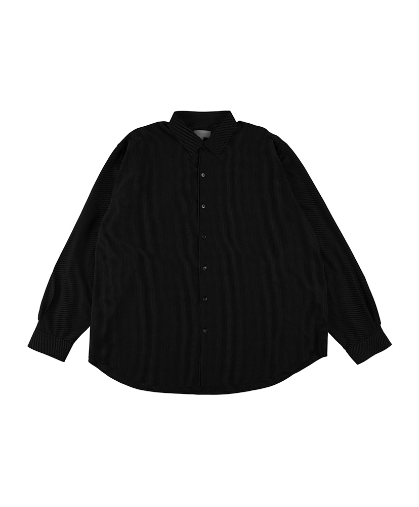 46G Stripe Atmosphere Shirt Black/ブラック L(MEN)