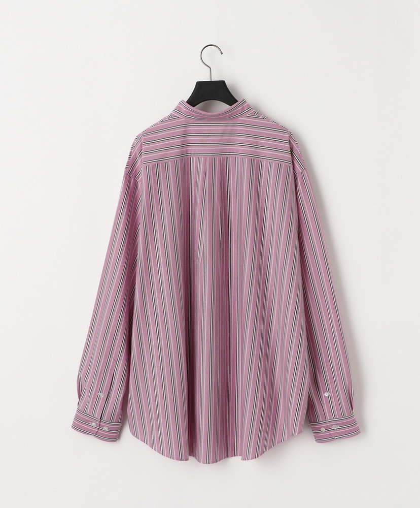 46G Stripe Atmosphere Shirt Pink Black/ピンクブラック L(MEN)