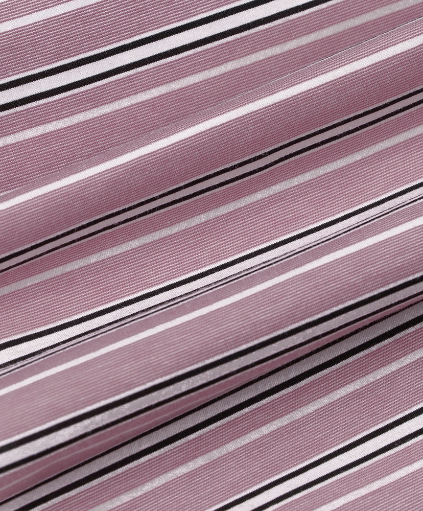 46G Stripe Atmosphere Shirt Pink Black/ピンクブラック L(MEN)