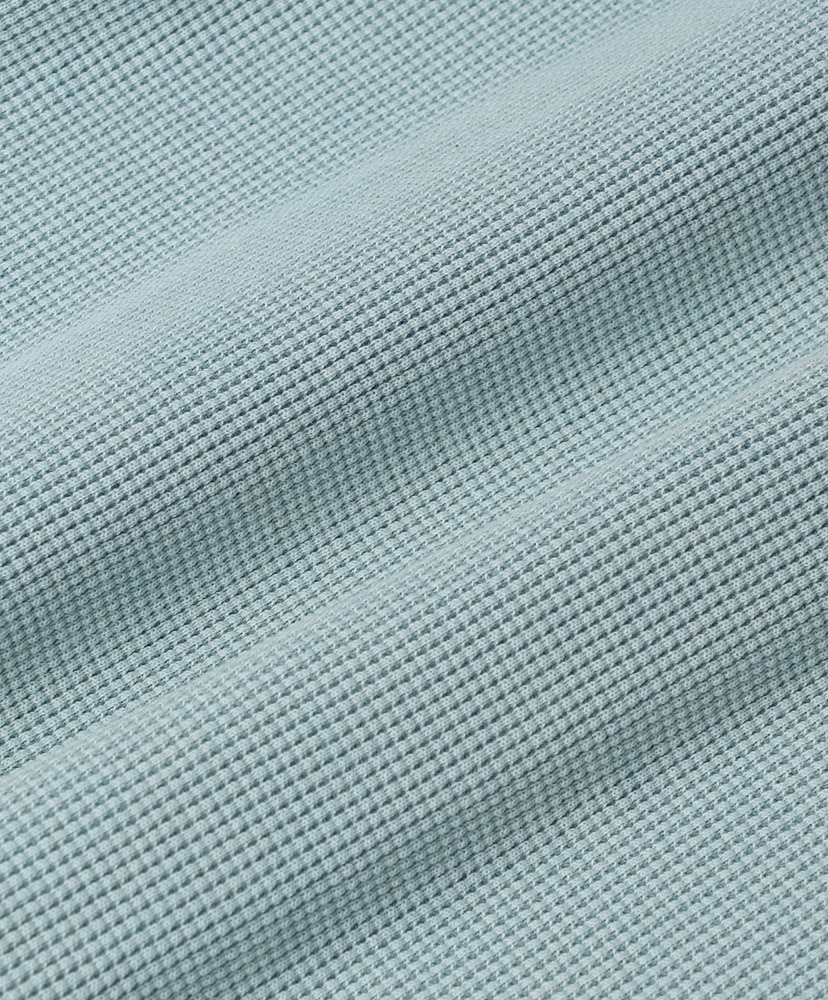 18G Garment Dye Waffle Blue Grey Pigment/ブルーグレーピグメント L(MEN)