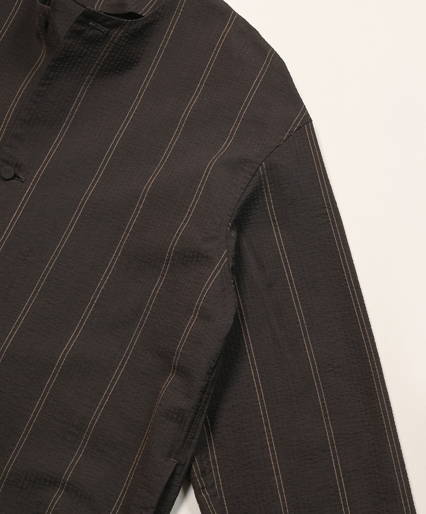 Minimal Collarless Shirts T.MORO Stripe/ストライプ 3(MEN)
