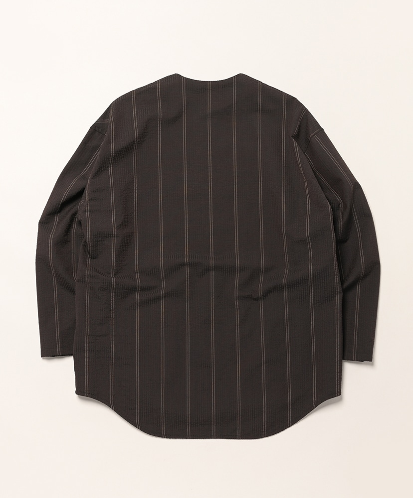 Minimal Collarless Shirts T.MORO Stripe/ストライプ 3(MEN)