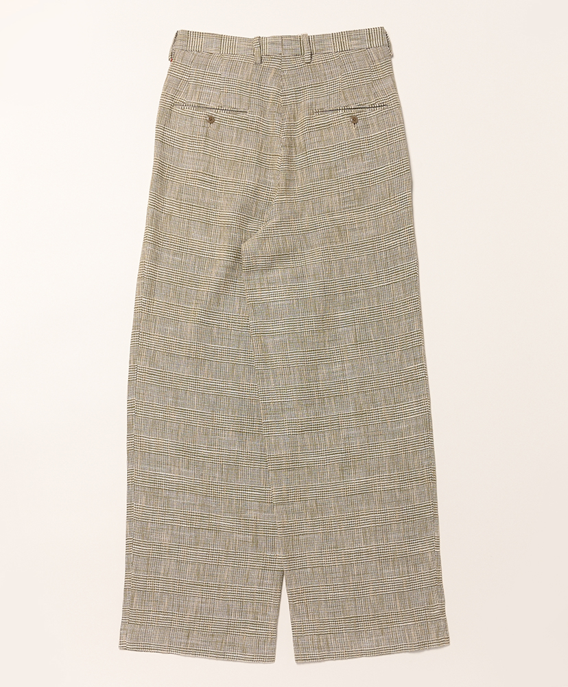 Tucked Baggy Pants Glen Check Beige/グレンチェックベージュ 36(MEN)