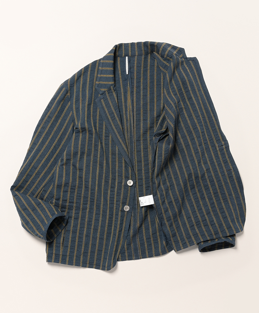 Trimmed Jacket Blue Stripe/ブルーストライプ 38(MEN)