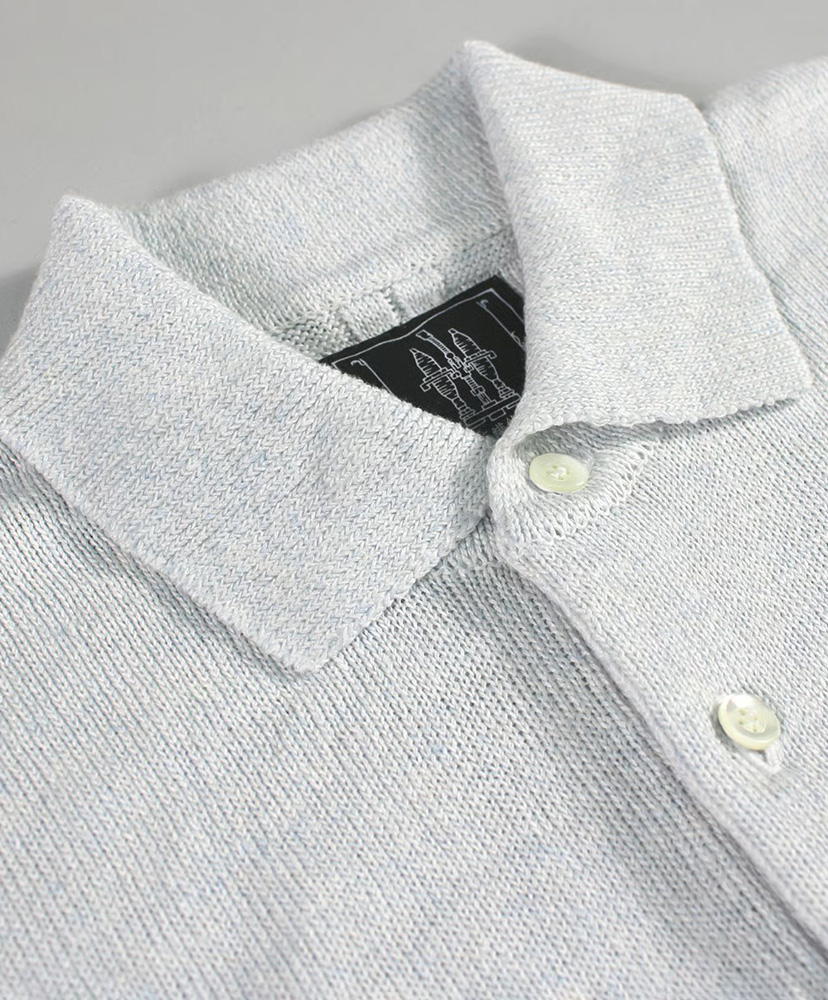 リネンニットポロ アイス L(MEN)