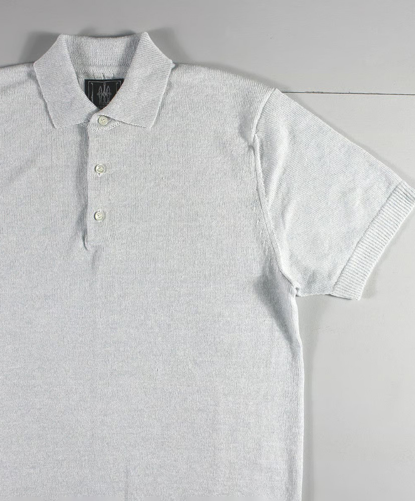 リネンニットポロ アイス L(MEN)