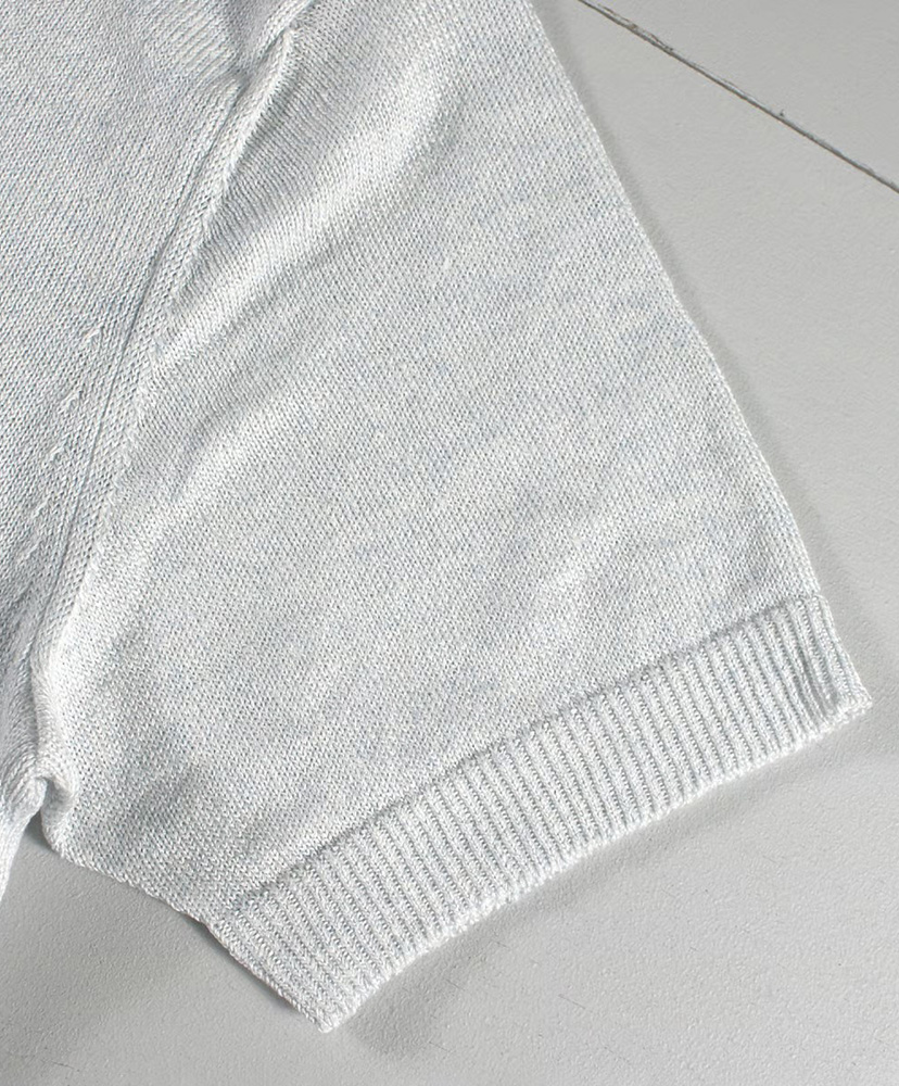 リネンニットポロ アイス L(MEN)