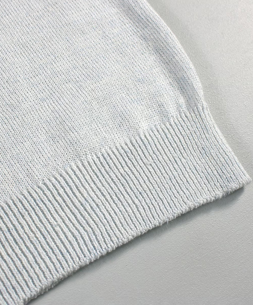 リネンニットポロ アイス L(MEN)