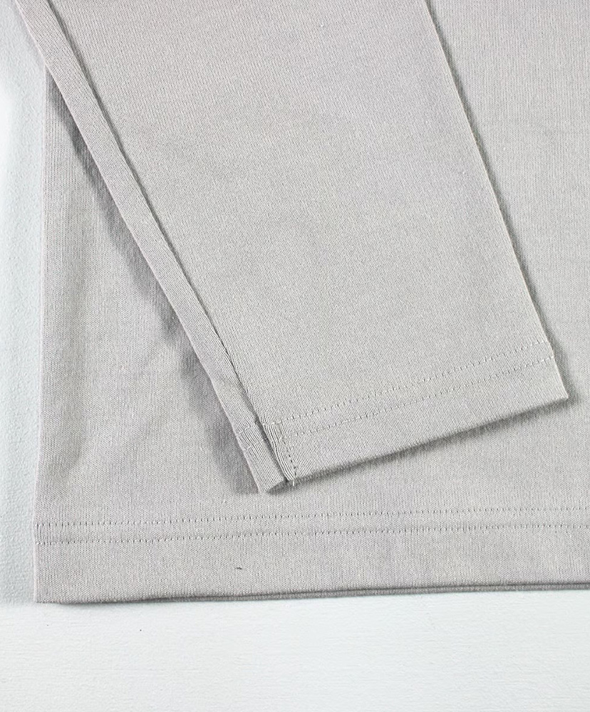 スーピマ超長綿強撚ヘンリーネック長袖Ｔシャツ Gray/グレー 2L(MEN)