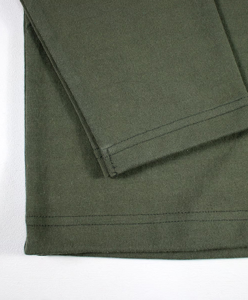 スーピマ超長綿強撚ヘンリーネック長袖Ｔシャツ Khaki Green/カーキグリーン 2L(MEN)