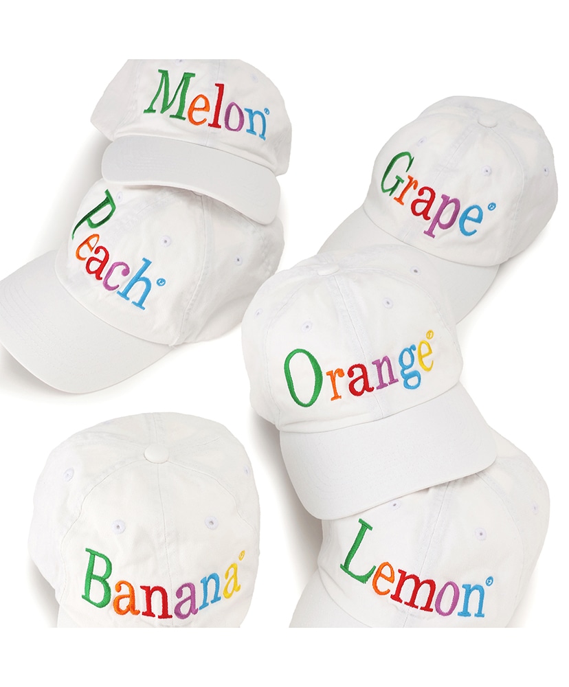 NOT APPLE Cap  Peach - Fruit of the Loom Edition White/ホワイト FREE