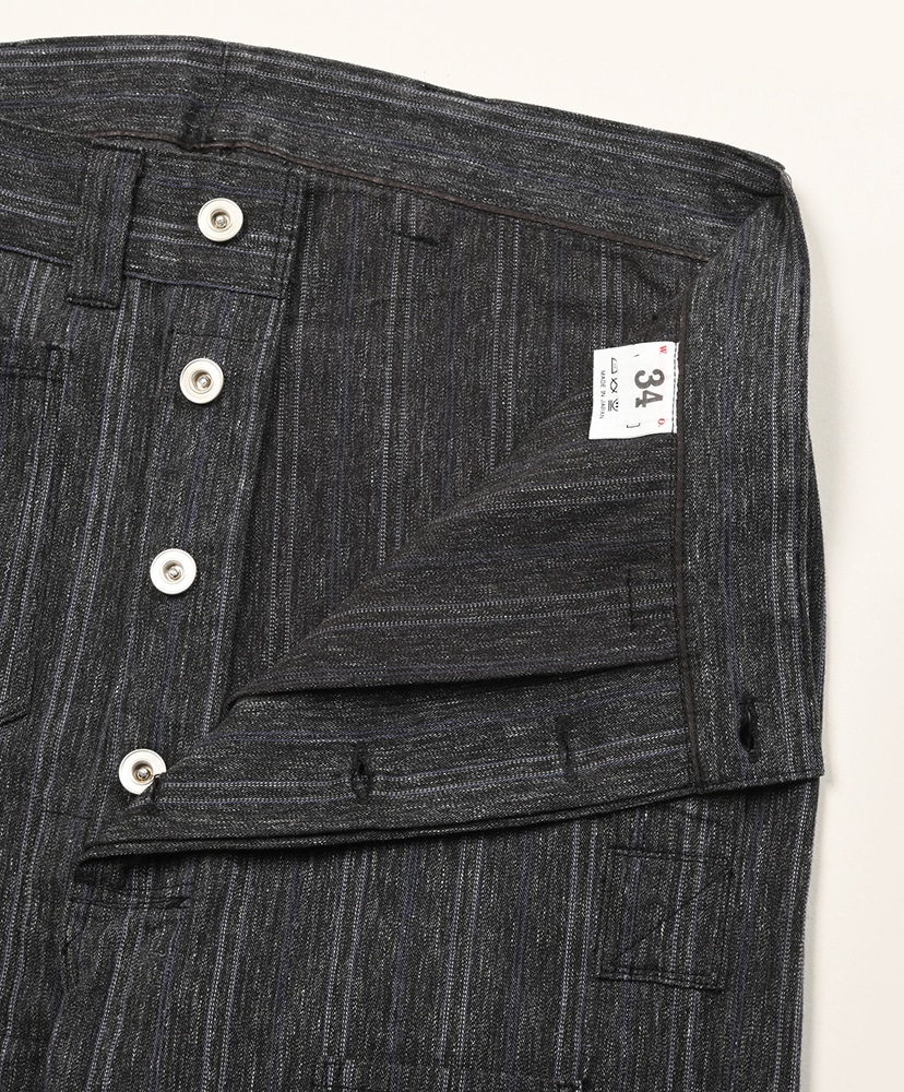 Lot JG-01S 1910s Netmaker's Trousers Stripe Denim/ストライプデニム 34(MEN)