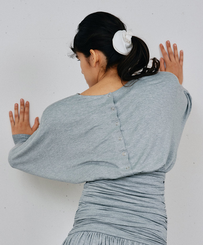 Silk Heart Scrunchie-Medium White/ホワイト F