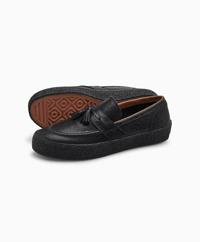 VM005-Loafer Ostrich Black×Black/オーストリッチブラック×ブラック 26.5cm