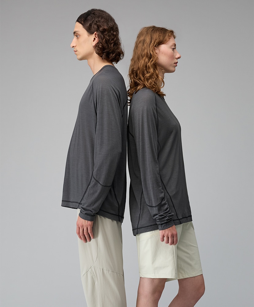 Hiking Patrol X Mammut Tree Wool FL Longsleeve T-Shirt Gabbro/ギャブロウ L(MEN)