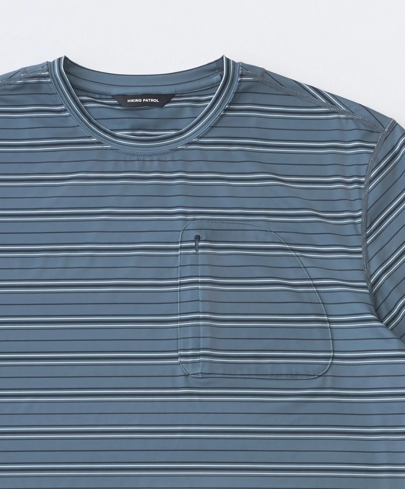 Striped Short Sleeve T-Shirt Navy Mixed/ネイビーミックス L(MEN)