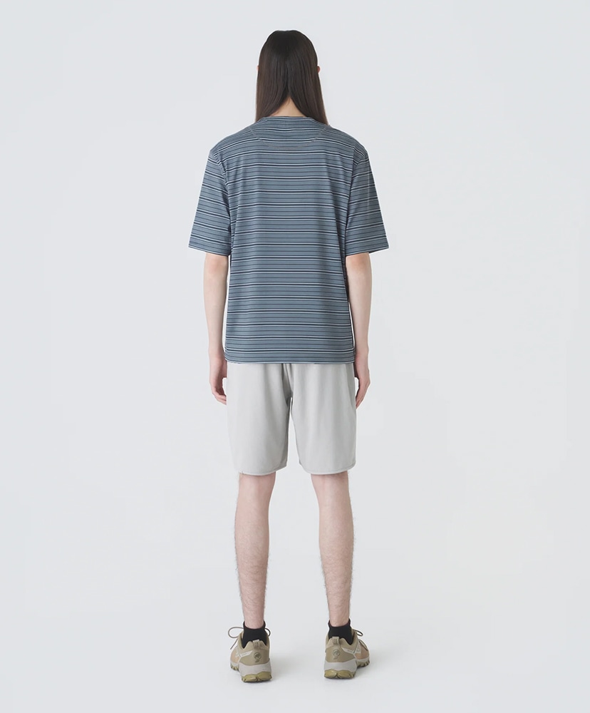 Striped Short Sleeve T-Shirt Navy Mixed/ネイビーミックス L(MEN)