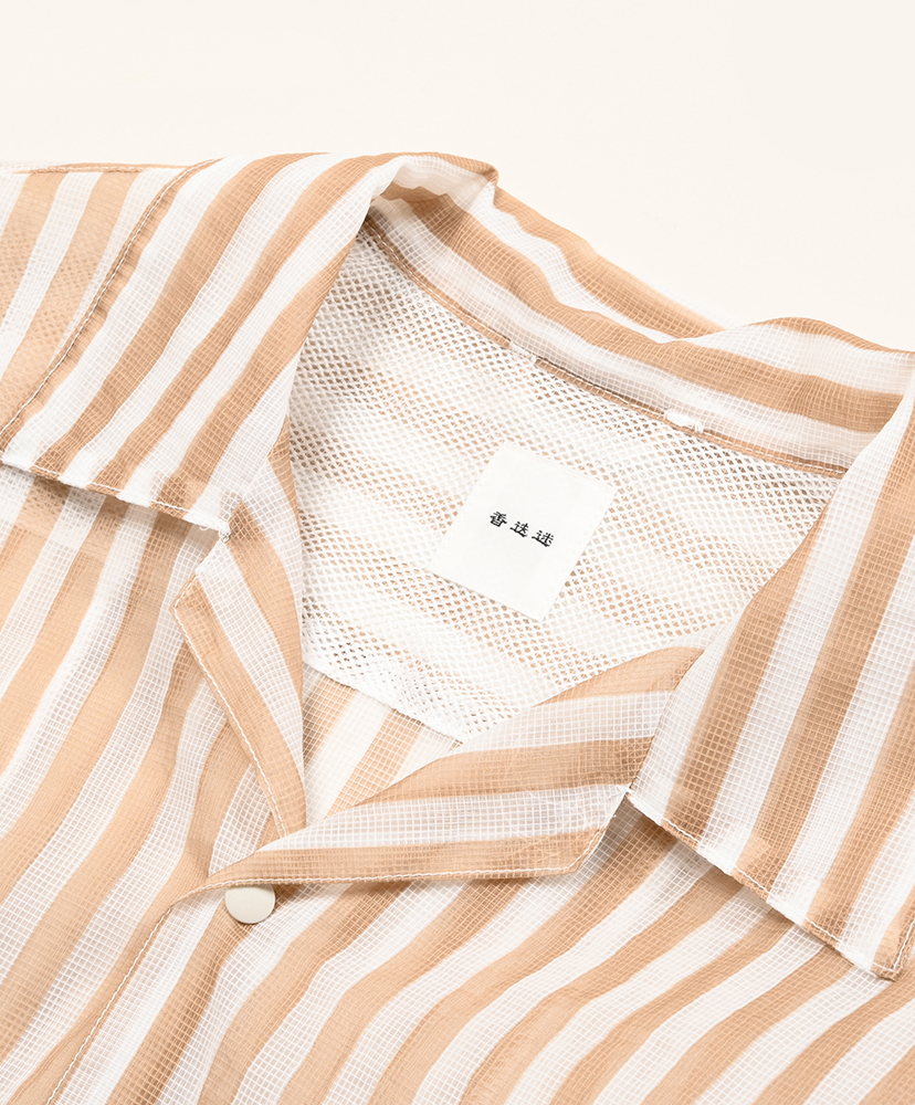 Mesh Shirt L/S BG.ST/ベージュ 3(MEN)