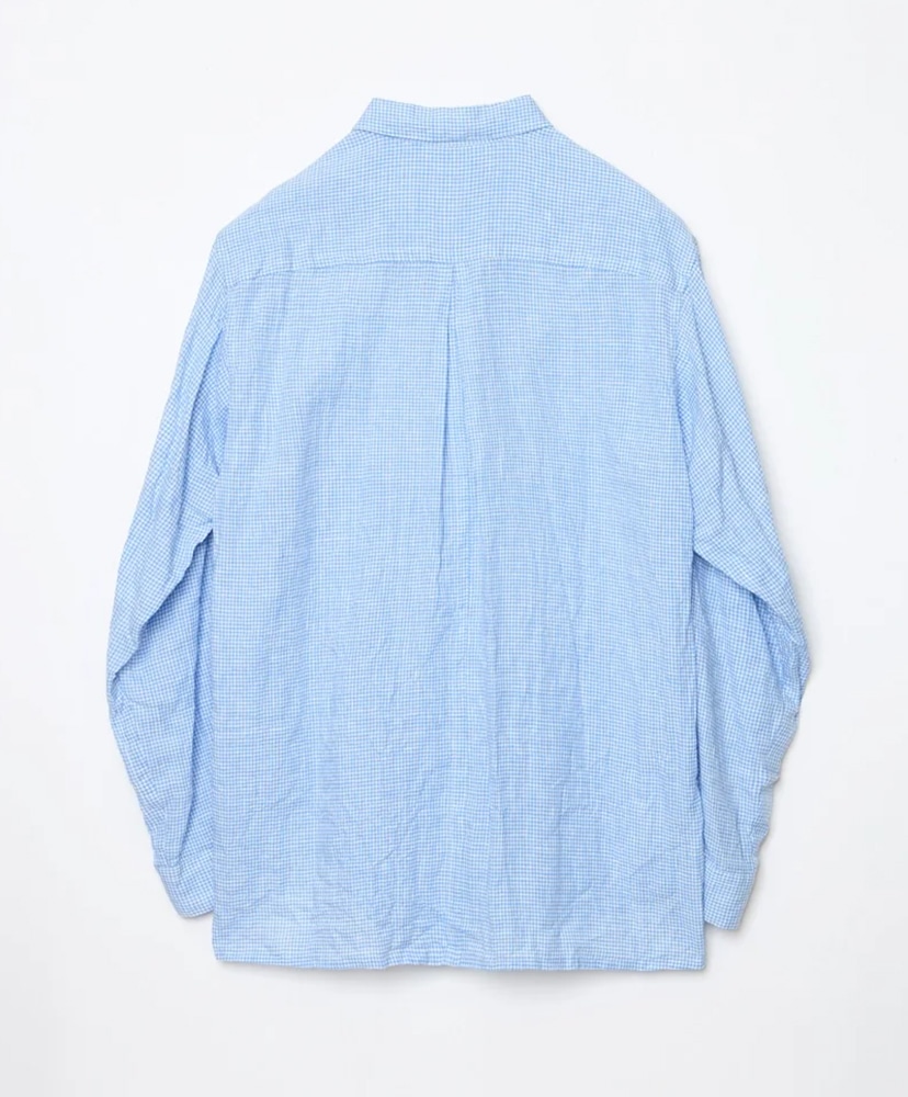Ribbon Shirt Pale Blue Gingham/ペールブルーギンガム L(MEN)