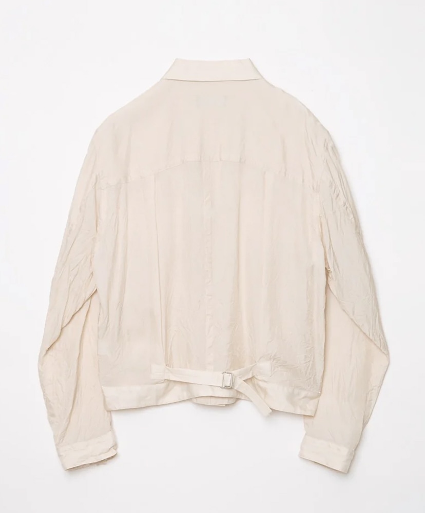 Cropped Shirt Beige Stripe/ベージュストライプ L(MEN)