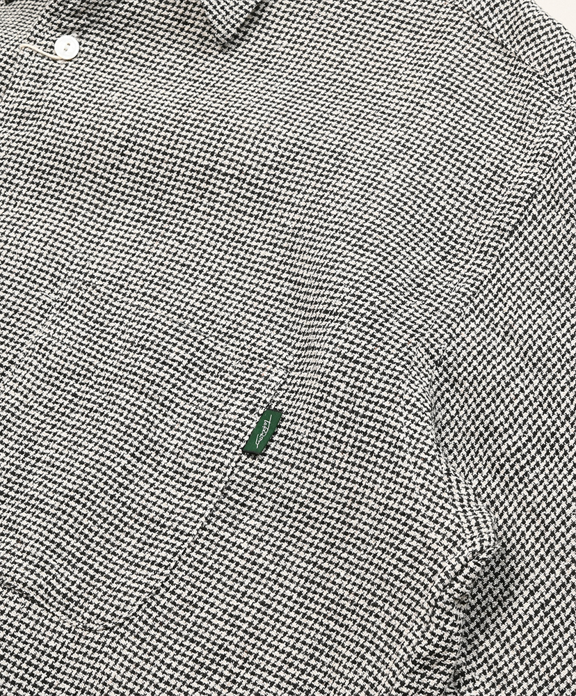Linen Tweed Grandpa Shirt Houndtooth/ハウンドトゥース 2(MEN)