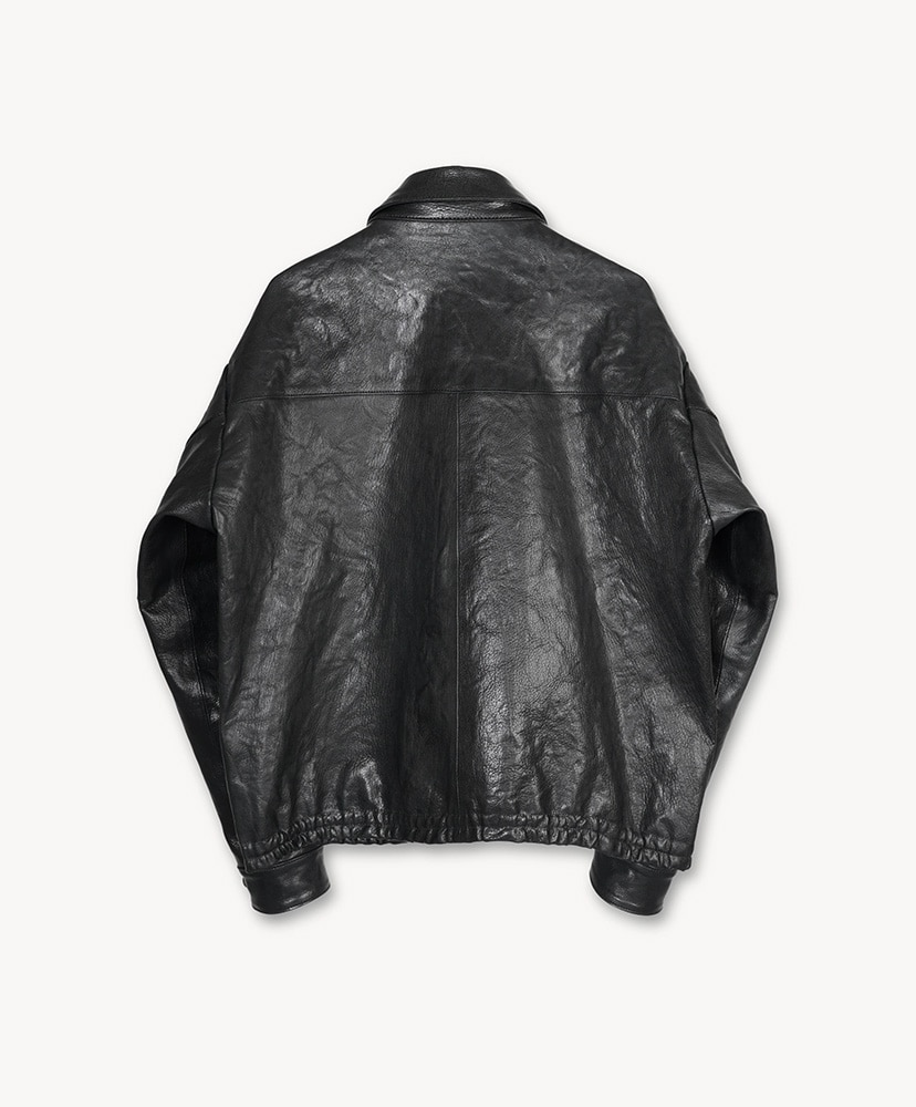 Weston Crinkled Leather Jacket in Goat leather Black/ブラック L(MEN)