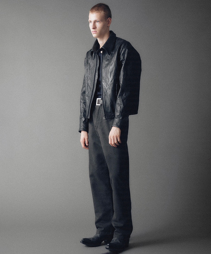 Weston Crinkled Leather Jacket in Goat leather Black/ブラック L(MEN)