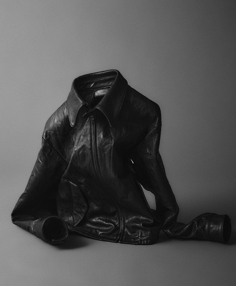 Weston Crinkled Leather Jacket in Goat leather Black/ブラック L(MEN)