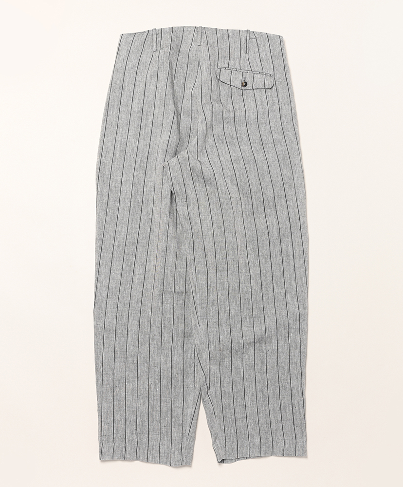 Lavelle Inverted Pleat Trousers Gray×Black Stripe/グレー×ブラックストライプ L(WOMEN)