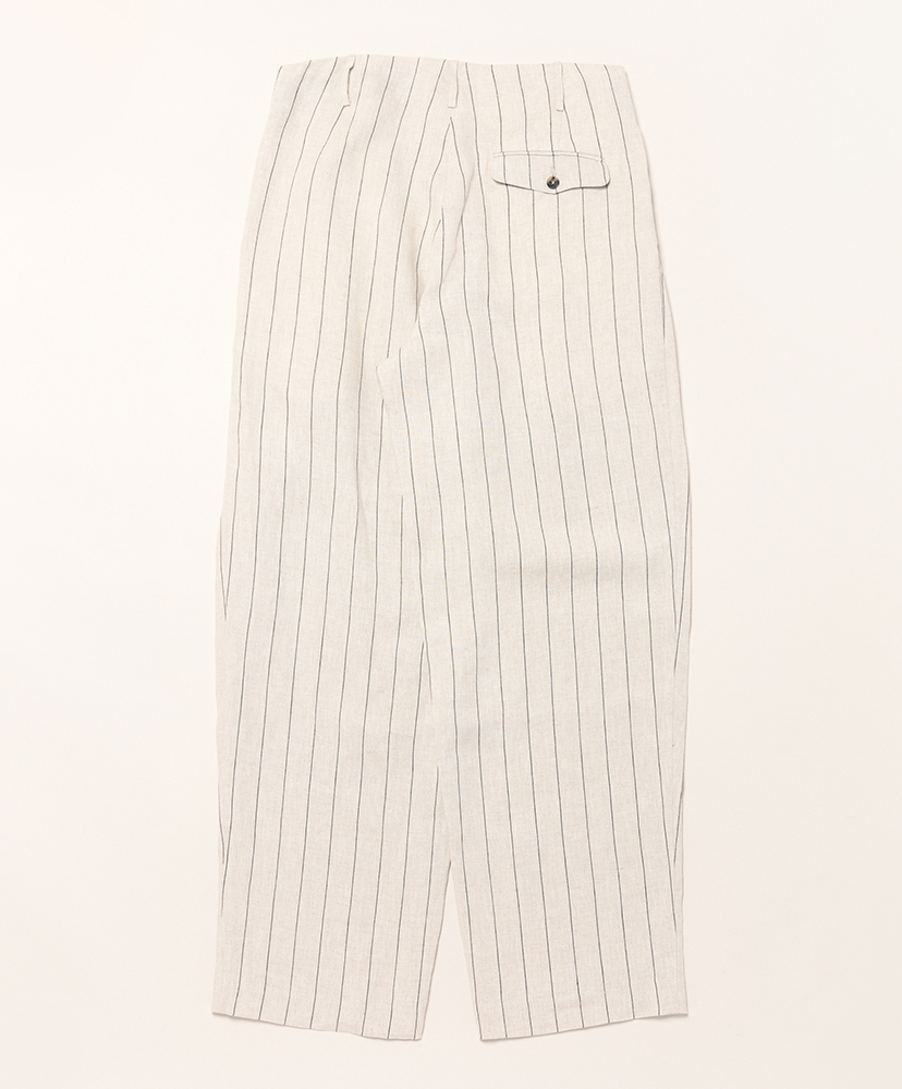 Lavelle Inverted Pleat Trousers Natural×Black Stripe/ナチュラル×ブラックストライプ L(WOMEN)