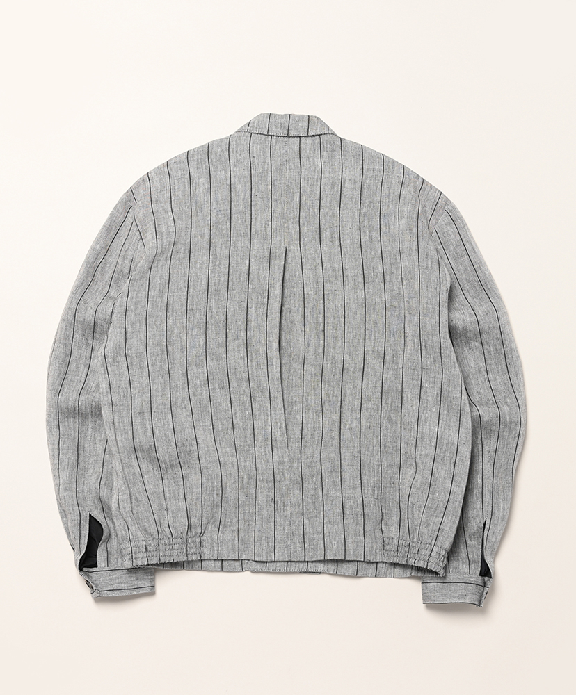 Rico Notch Lapel Blouson Gray×Black Stripe/グレー×ブラックストライプ L(WOMEN)