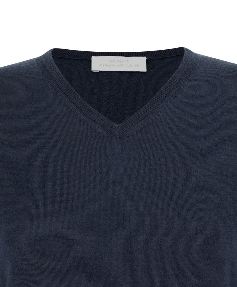 Wool V-Neck Knit Navy/ネイビー 1(WOMEN)